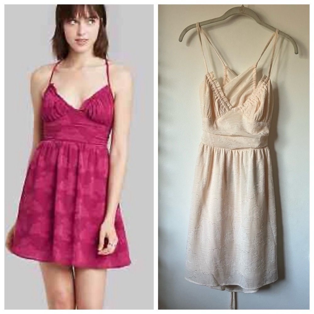 Wild Fable Ivory Sand Tard Jacquard Dress Strappy
Backless Women's S Small NEW